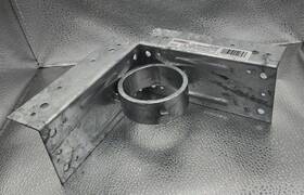 Everbilt 810061220084 4 2-3/8 Inch Galvanized Steel Chain Link Fence Corner Wood Post Adapter