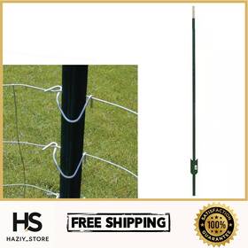 Everbilt 901177eb 1-3/4 Inch X 3-1/2 7 Ft. Green Steel Fence T-post With Anchor Plate
