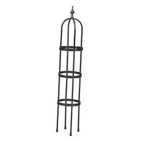 Evergreen Enterprises 801946591641 Evergren Garden Metal Obelisk Trellis For Climbing Plants 5 Ft Black
