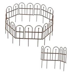 Phd082ecm Evergreen Enterprises Iron Garden Fence Edging For Flower Bed Yards Lawn Decorative Classic