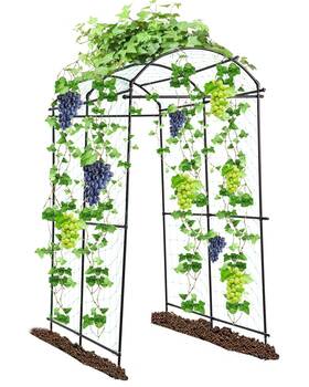 176627-5354-1533035631 Fahkns Garden Arch Trellis Outdoor Cucumber Arched 7ft Tall Large Vegetable