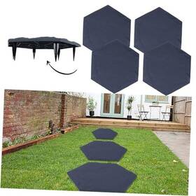 Fanyi Zb0329 Pcs Large Stepping Stones Outdoor Garden Walkway Durable 4 Hexagon Grey