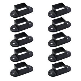 Farboat Js2404183569 10 Pack Black Square Post Base 2 X Inch Thick Steel Fence Anchor