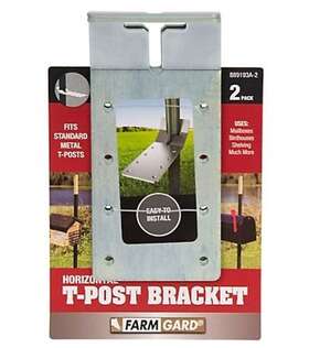 889193a-2 Farmgard 89193a-2 Galvanized Steel Horizontal T-post Bracket 2-pack 889193a-2 Farmgard 89193a-2 Galvanized Steel Horizontal T-post Bracket 2-pack