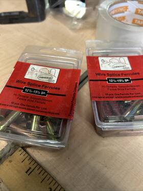 Farmstead Wire Ws-250 100pcs Splice Ferrules 12 1/2-15 1/2 Ga - Ws250