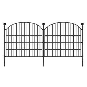 Fawey Tred Inc 445024417435 24 In H X 10 Ft L Rustproof Metal Garden Fence No Dig Decorative Fen