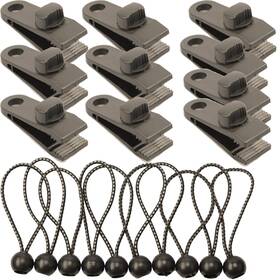 Detarpclips1010 Feggizuli 10pcs Tarp Clips Awning Clamp Heavy Duty Lock Grip With Ball Bungee Cor