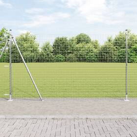 Fence Posts Base Plates 721158878380 With 7 Pcs 1.3 In 34.8 Galvanized Steel