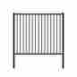 Fencelyon6x5 Aleko Lyon Style Diy Disassembled Steel Yard Fence 6ft X 5ft Black 646341976101
