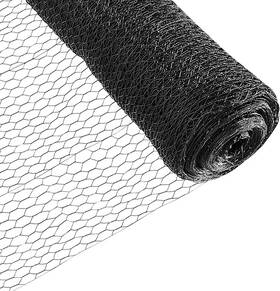 Nv20-b6x150m1 Fencer Wire 20 Gauge Black Vinyl Coated Poultry Hex Netting With 1 Inch Mesh 6 Ft. X 150