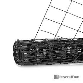 Wv16-b2x50m32 Fencer Wire Fence Roll 2x3 Mesh 16 Gauge Vinyl Coated Black 50 Ft Garden Use