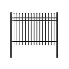 Fencerome6x4 Aleko Rome Style Diy Disassembled Steel Yard Fence 6ft X 4ft Black 646341976484