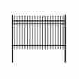 Fencerome8x5 Aleko Rome Style Diy Disassembled Steel Yard Fence 8ft X 5ft Black 646341975982