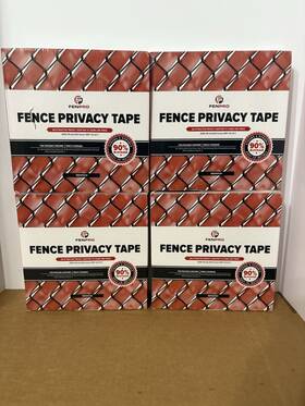 Fenpro Fe250-rdw Lot Of 4 Redwood Chain Link Fence Privacy Tape 1000 Feet And Fasteners