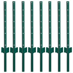 Fensmile 313045233266 3 Feet Fence Posts Sturdy Duty Metal Post No Dig Garden U For Wire F