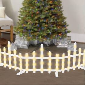 Ffanhia 769092582787 Christmas Decorations Light 10pcs Led Lighted Garden Fence With Remote Contr