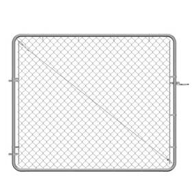 Fit-right 705353402432 6ft X 5ft Galvanized Metal Adjustable Single Walk-through Chain Link Fence Gate