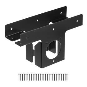 Fixinairp 632702967444 2pcs Corner Brackets 3 Way T For 4 Inch X Post Bracket Patio Black