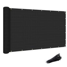 Floraleaf Jaiffs13e0550bk 5ft 50ft Privacy Screen Fence Windscreen Mesh Shade Net Cover Heavy Duty Fencing
