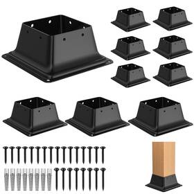 Fmhotu 768443011693 10pc 4x4 Heavy Duty Powder-coated Post Base 3.6 Inch X For Decking Handrails
