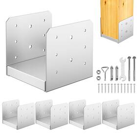 Fmhotu 768443012508 6 Inch X Post Base 5pcs Stainless Steel Adjustable Anchor Bracket Interna