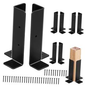 Fnxaor 799787846610 Pcs Adjustable Post Anchor Brackets Kit Fit 1.5x1.5 2x2 2x4 4x4 Deck 8