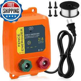 Folosem B0fclndvfl Pe2 Electric Fence Energizer Plus 250 Feet Kit 0.10 Joule Livesto