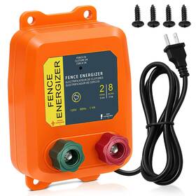 Folosem B0fclzmmg7 2 Mile Ac Powered Low Impedance Electric Fence Charger 0.10 Joule Plug-in Pest W