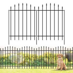 Arf3224-6 Forehogar Metal Garden Fence 32 In H X 12 Ft L 6 Panels 7 Stakes Border Dog Pa