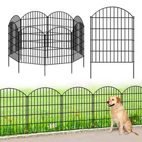 Forehogar Ctw3608 Metal Garden Fence 36in H X 18.7ft L 8 Panels 9 Stakes Dog Border