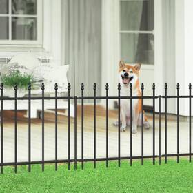 Forehogar Sqf2424 Decorative Metal Garden Fence 24 In H X 10 Ft L Border Panels Animal B