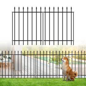 Sqf3024-8 Forehogar Metal Garden Fence 30 In H X 16 Ft L Border Fences Panels Animal