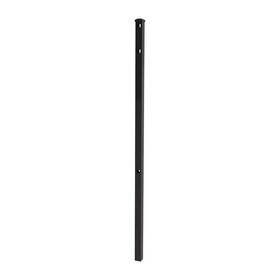 Forgeright 862255 Aluminum Fence Line Post Black 6ft 2x2in Pre Drilled Holes Flat Cap Included