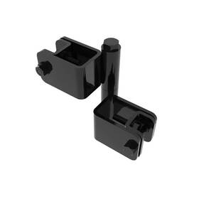 650167 Fortress Versai 1.5 Inch Gloss Black Steel Fence Gate Hinge For Drive Pair