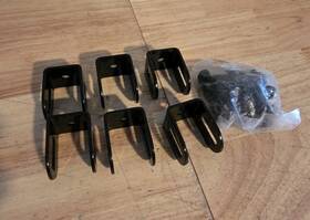 Ex-104 Fortress Versai Gloss Black Fence Post End Brackets 6-pack New No Box Ex-104 Fortress Versai Gloss Black Fence Post End Brackets 6-pack New No Box