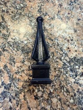 650071 Fortress Fence Products 4 1/8 Inch Black Powdered Coated Iron Finial Quad 5/8 Square Lot/4