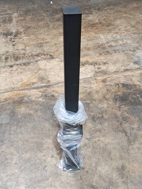 53303478 Fortress Railing Products Building Fe26 3 Inch X 45.5 Black Sand Iron Post Base Cover