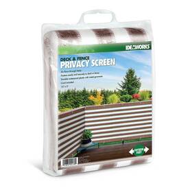 Fox Valley Traders Zb7686brn Brown And White Striped Deck Fence Privacy Screen