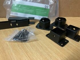 Freedom London Matte Black Aluminum Post Connector 2 Top And Bottom Brackets