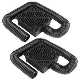 Fresh Fab Finds Fff-gpct4633 2pcs Downspout Extension Hose 4.9ft Black Rain Gutter Drain Extender