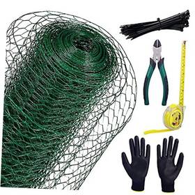 Cw1850 Futrpow Chicken Wire 16in 40ft Green Fencing 20 Gauge Mesh