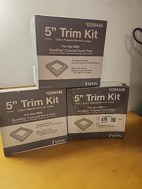 Fypon Durapoly 0294448 5 Inch Trim Kit Colonial Porch Post #0294448 Lot Of 3 Kits Free Ship