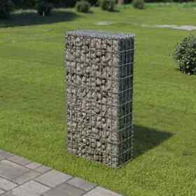 147813 Gabion Wall With Covers Galvanized Steel 39.4 X23.6 X39.4