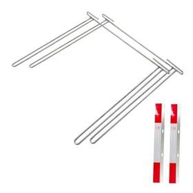 488-5 Gaeaauto 24 Inch Mud Flap Anti Sail Bracket Chrome Mudflap Hanger Holder 2 Steel