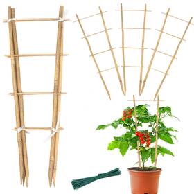 Jzhj-3 Gaginang Bamboo Trellis 16 Inch Ladder Vertical Gardening Plant For Climbing