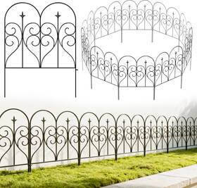 Garden 313033281262 Fence 32 Inch H X 20ft 10 Panels No Digging Heavy Duty Metal