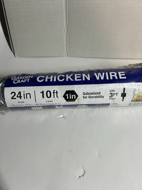 Garden Craft 651082162102 24ftft X 10ft Wire Mesh Roll 1 Inch Galvanized Chicken Fence