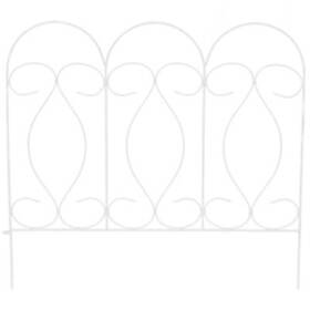 Hmi-622-w Garden Fence Decorative Outdoor Lawn Edging Border 5 Panels Traditional White