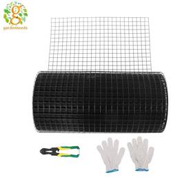 1399365 Gardeneeds 24in 100ft Black Dipped Plastic Welding Mesh Hardware Cloth 1 Inch Hole Fencing