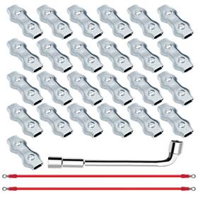 B09kyb188z Gardennow 25x M5 Poly Rope Connector Wires Galvanized Steel Fencing Kit 3pc